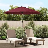 The Living Store Parasol Bordeauxrood 270 x 246 cm (ø x H) - Polyester en Aluminium - Met zwengelsysteem - 24 baleinen