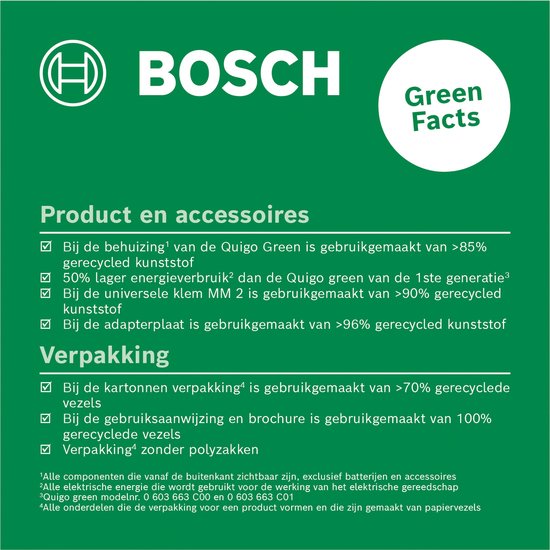 Bosch Quigo green Kruislijnlaser