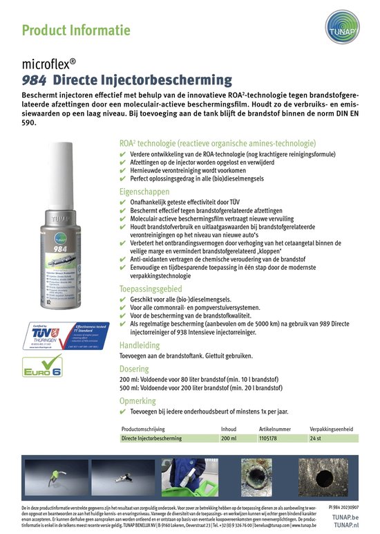 TUNAP 984 DIRECTE INJECTORBESCHERMING 200ML