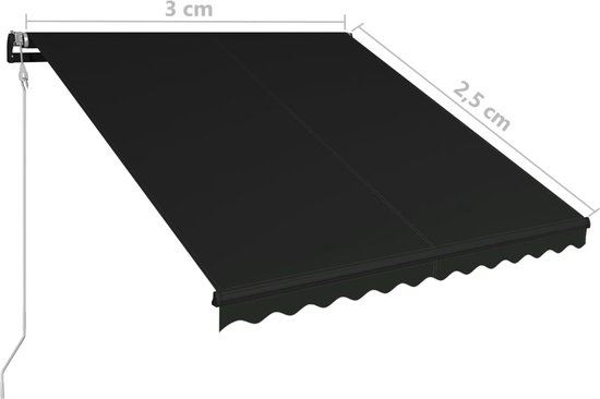 vidaXL Auvent vidaXL avec LED et capteur de vent 600x350 cm Anthracite