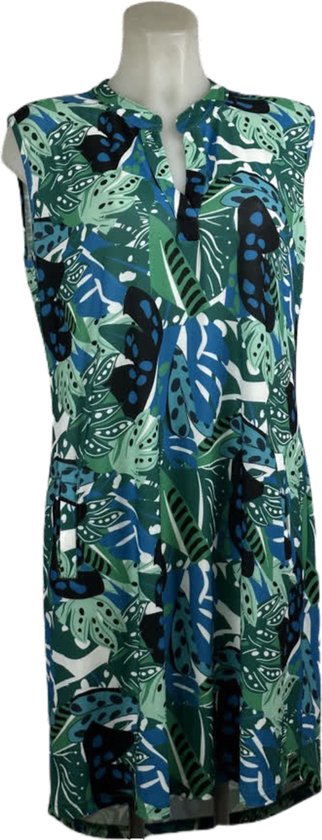 Angelle Milan – Travelkleding voor dames – Mouwloze Multiblauwe Jurk – Ademend – Kreukherstellend – Duurzame jurk - In 5 maten - Maat S