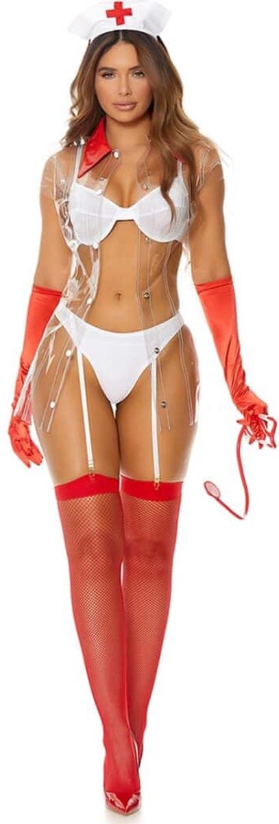 Goedkoopste Forplay Nurse Me - Sexy Verpleegster Kostuum - L/XL white L/XL