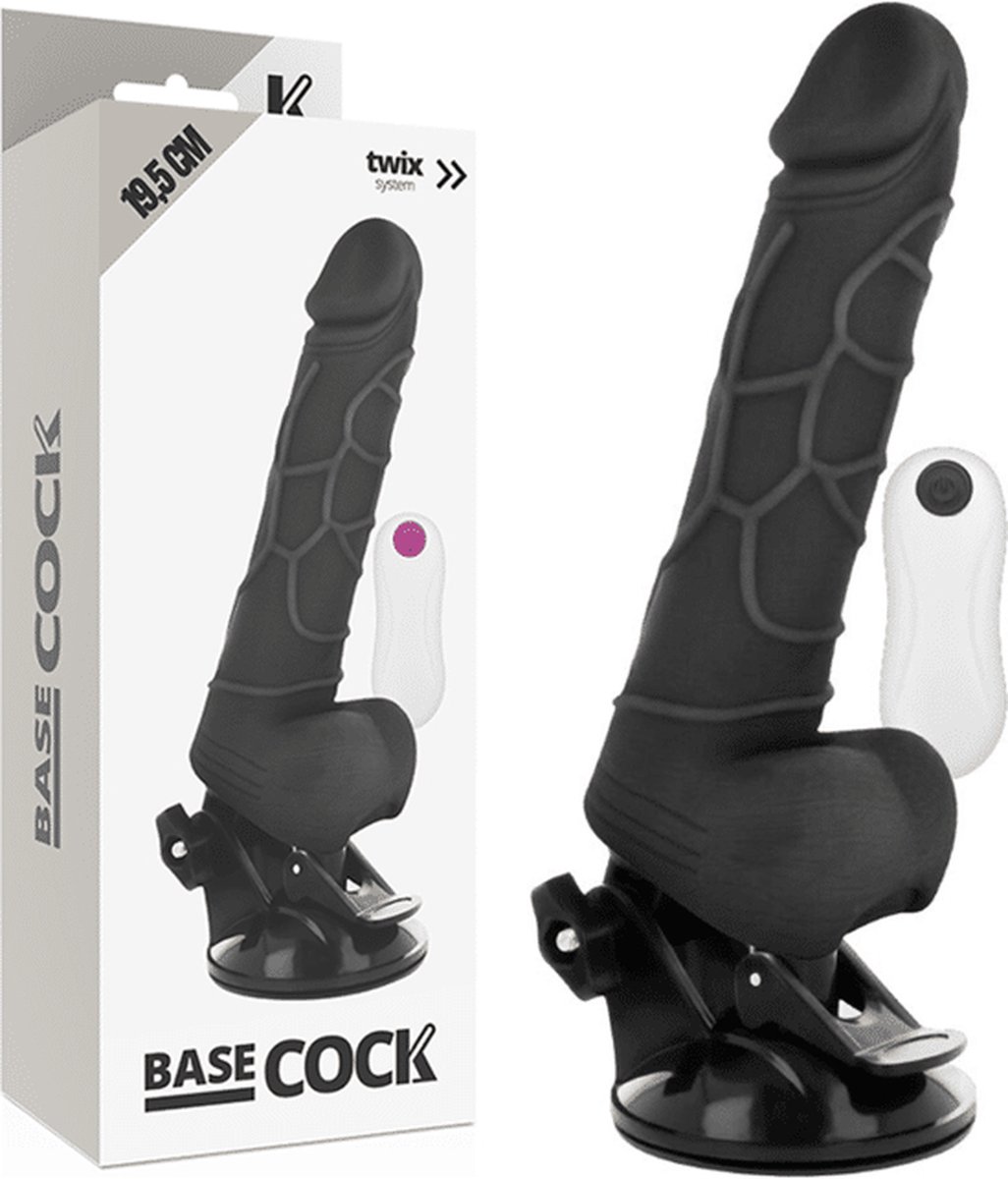 Goedkoopste BASECOCK | Basecock Realistic Vibrator Remote Control Black 19.5cm