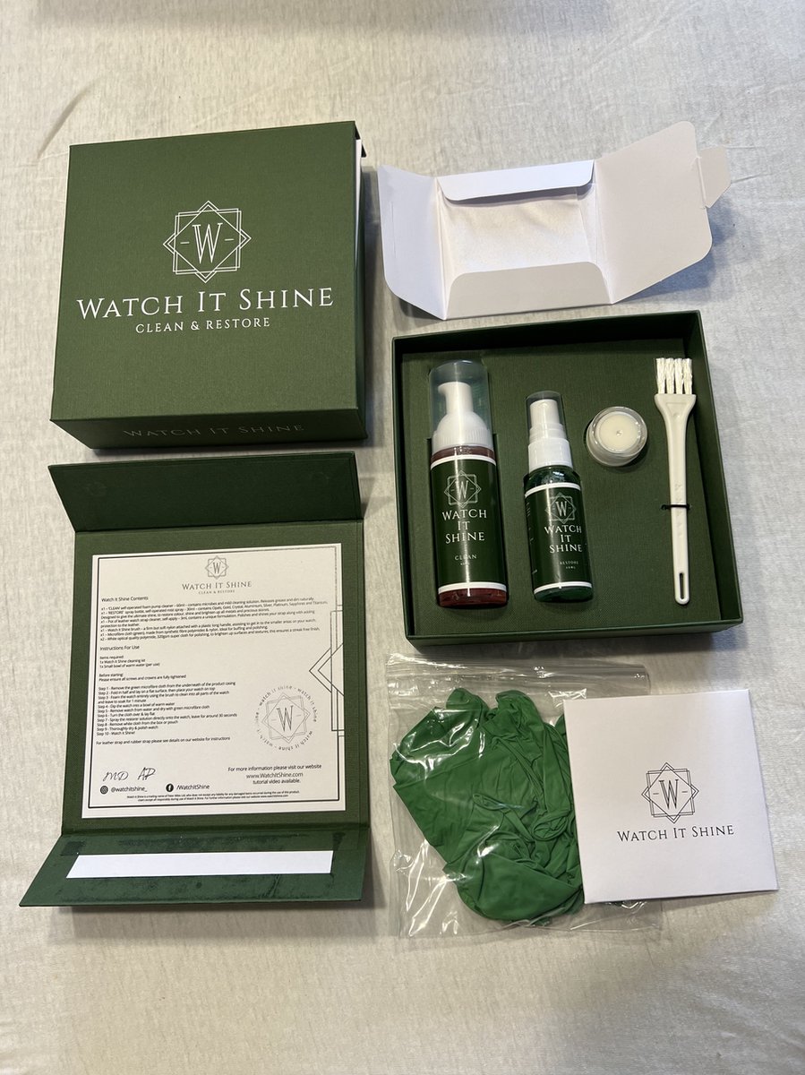 Watch It Shine - Complete Watch Cleaning Kit in Box horloge sieraden  schoonmaak set