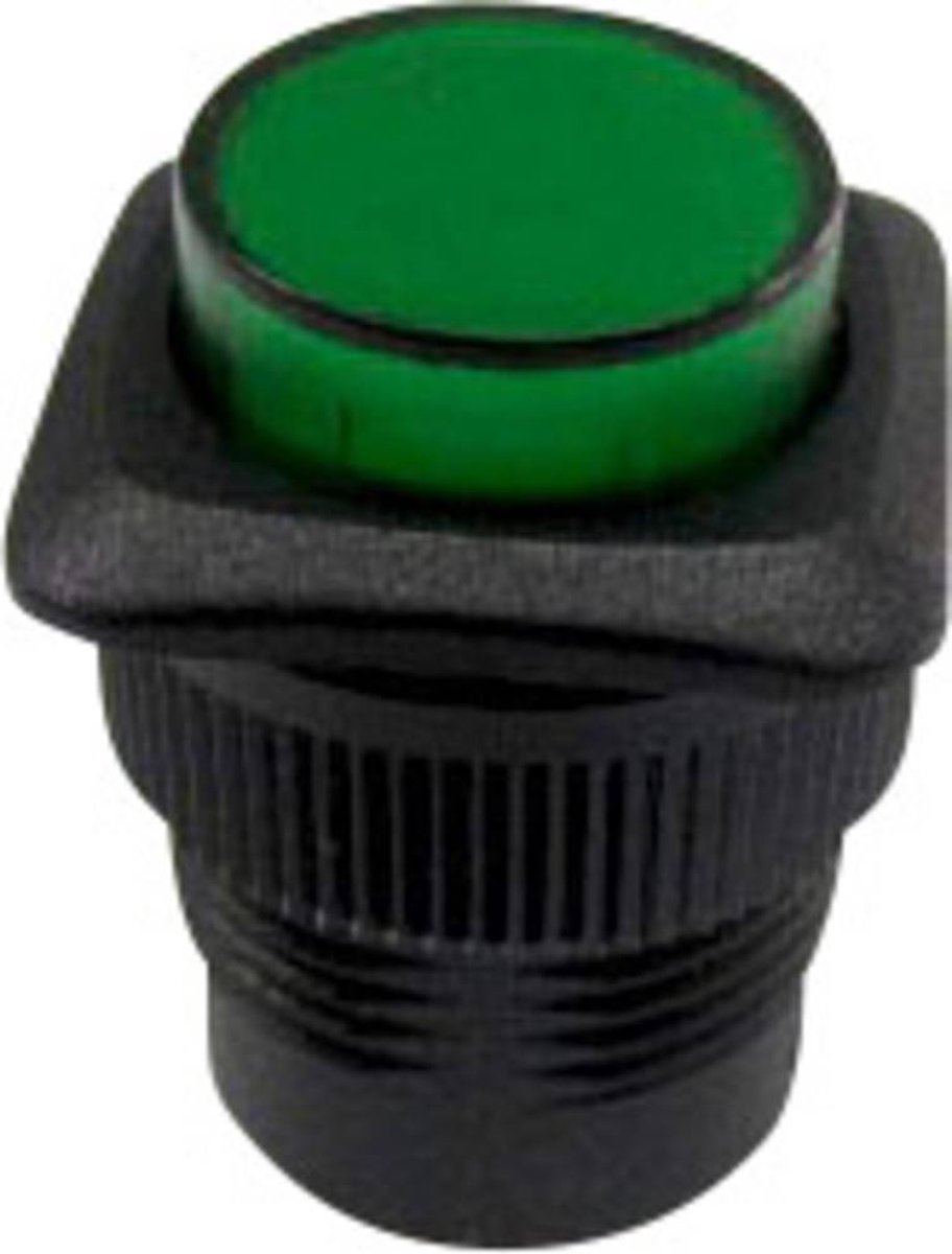 TRU COMPONENTS 1587740 TC-R13-508AL-05GN Druktoets 250 V/AC 1.5 A 1x uit/(aan) Moment Groen 1 stuk(s)