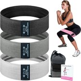 Gym addiction - Weerstandsbanden Set Inclusief Draagtas - 3 Delige Set - Resistance Band - Fitness Elastiek - full body workout