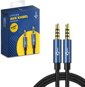 Lotiks AUX Kabel 3.5mm - Audio Kabel - Audiokabel - Nylon Gevlochten - Male to Male - Jack naar Jack - 2 Meter - Blauw