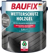 BAUFIX Houtbeschermende Gel- Beits antraciet grijs Metallic 2,5 Liter