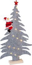 Sapin de Noël avec LED et Père Noël grimpant Petit 51 cm de haut - figurine décorative - intérieur - convient pour l'intérieur - cadeau - cadeau - collection de Noël - Père Noël - Sapin de Noël - Décoration de Noël - Figurine de Noël