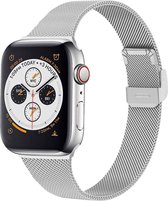 iMoshion Bandje Geschikt voor Apple Watch Bandje Series 1 / 2 / 3 / 4 / 5 / 6 / 7 / 8 / 9 / SE - 38 / 40 / 41 mm - iMoshion Milanees vouwband - Zilver
