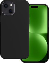Hoes Geschikt voor iPhone 15 Plus Hoesje Siliconen Back Cover Case - Hoesje Geschikt voor iPhone 15 Plus Hoes Cover Hoesje - Zwart