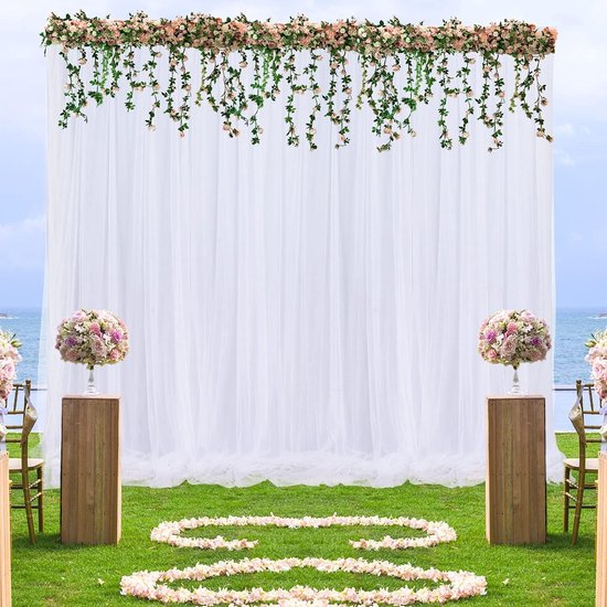10 x 20 pi fond de toile de fond en mousseline blanche