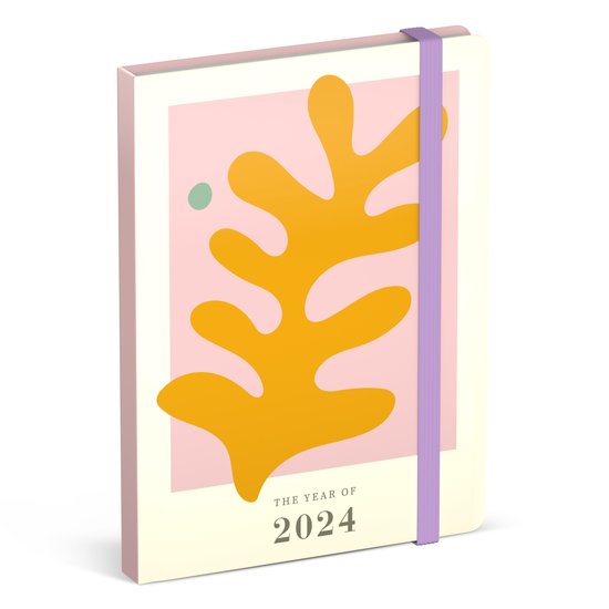 Lannoo Graphics Diary 2024 Agenda 2024 PAPIER DÉCOUPÉ Leaf 7d/2p 4Talig bol