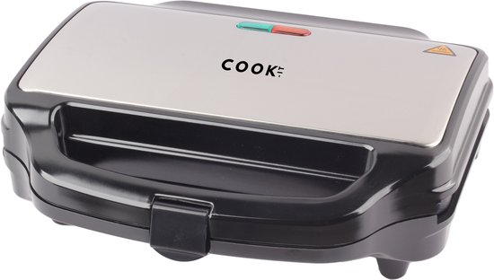 Foto: Cook it tosti apparaat sandwich ijzer xl extra breed 15x28 cm