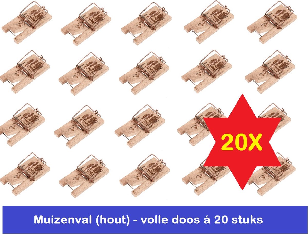 HOUTEN MUIZENVAL LUNA - DOOS á 20 STUKS - 237006