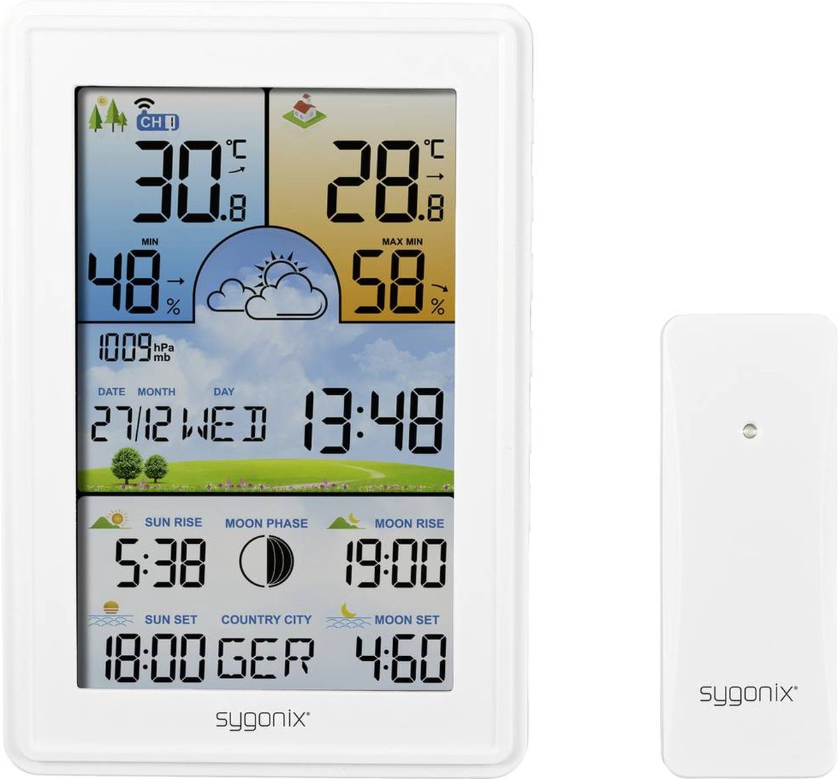 Station météo radiopilotée TFA Dostmann XENA 35.1162.54 Prévisions  météorologiques 12 à 24 heures