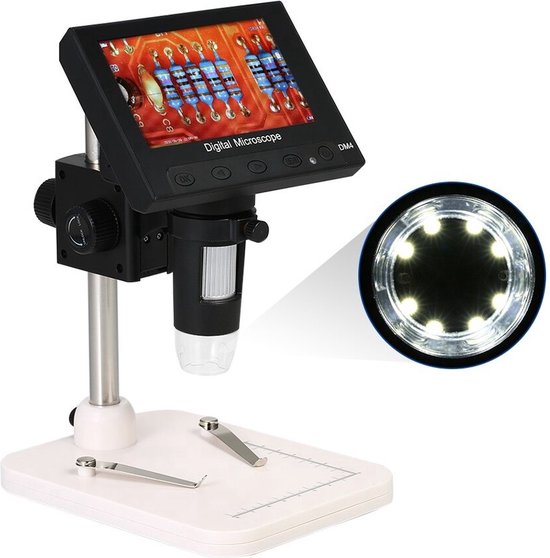 Microscope avec éclairage LED | écran LCD | Grossissement 1000x | 720P |  Renforcement... | bol