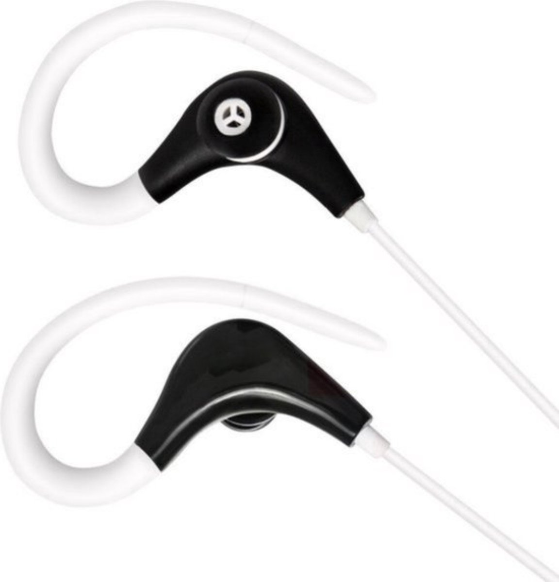 Hoofdtelefoon - Sport-hoofdtelefoon - Wit - 3,5 mm kabel - Stereo - Compatibel met Android en iPhone - Met ruisonderdrukking