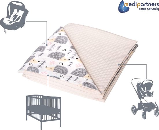 Kruipdeken voor baby kussen voor klimboog 70x110 cm - Vloerkussen kindermat voor Montessori speelboog schommel klimboog kussen speelkleed voor kinderkamer Oeko-Tex Safari met bruin