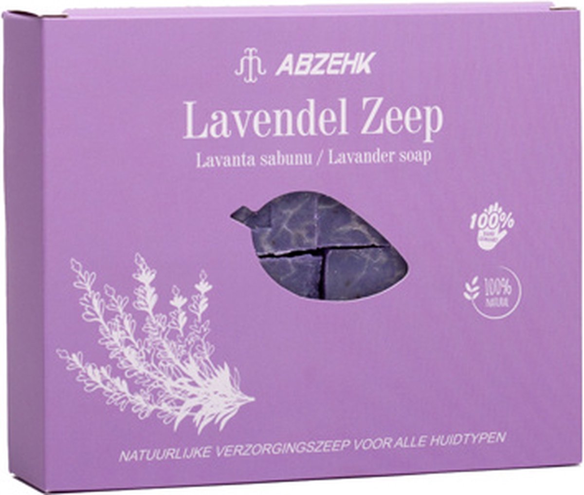 Abzehk - Handzeep, Sabun, Handsoap - Lavendel, Lavanta - 125gr