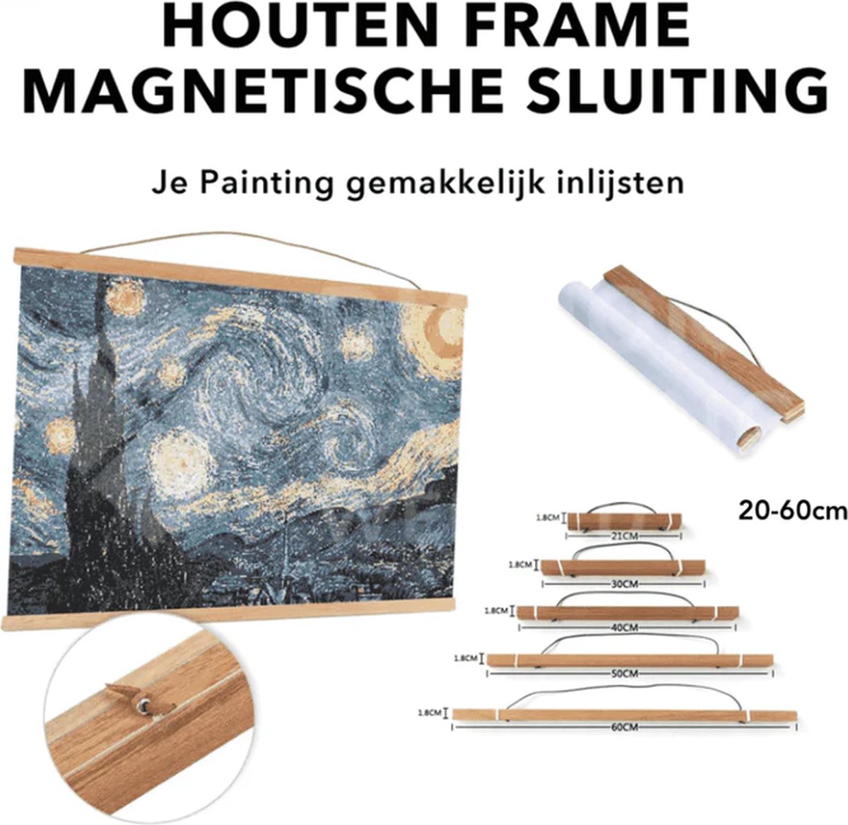 Diamond Painting Volwassenen - Magnetische lijst - Voor het ophangen Diamond Painting Volwassenen - Magnetische lijst - Voor het ophangen