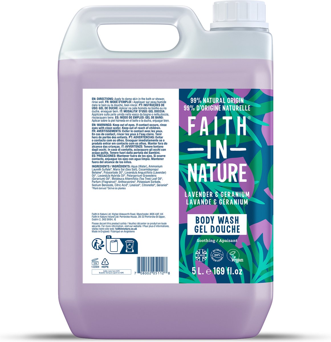 Faith In Nature Bodywash Lavender 5 Liter