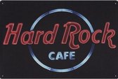 Metalen wandbord Hardrock Cafe - 20 x 30 cm