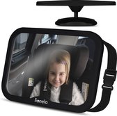 Autospiegel Baby XL - Lionelo SETT - Verstelbare - 360 graden rotatie - Geschikt voor elke auto