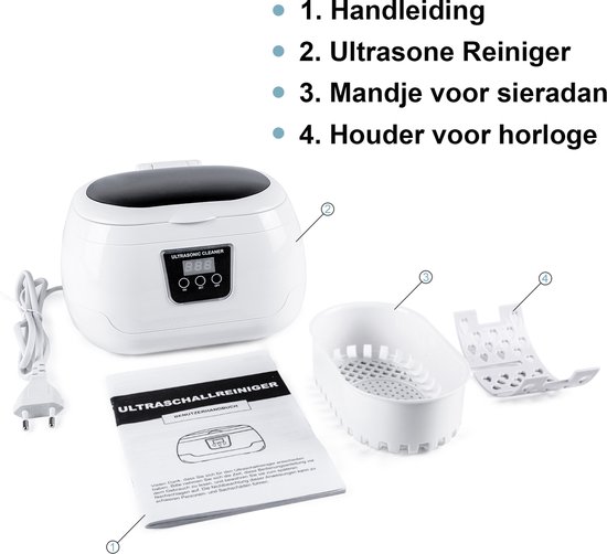Uten GTF5 Ultrasone Reiniger 600ml ultrasonic cleaner 35W Met