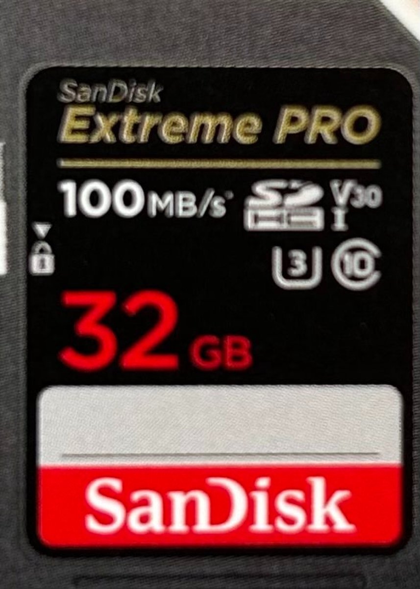 Sandisk SDHC geheugenkaart - 32GB - ExtremePro - U3