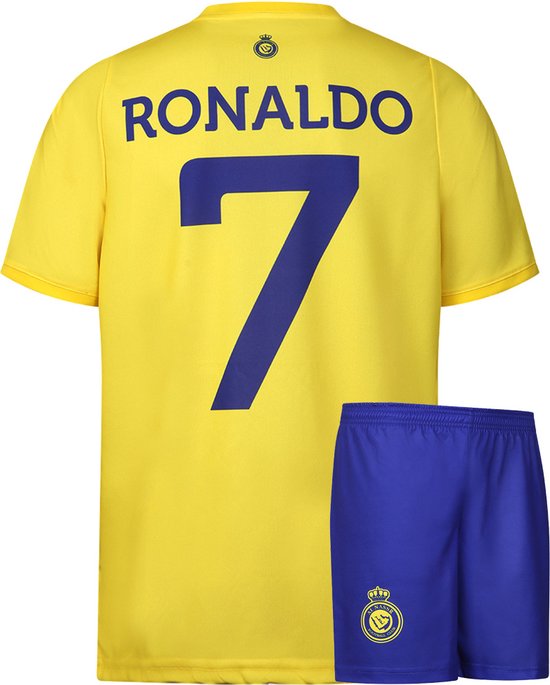 Al-Nassr Voetbaltenue Ronaldo - Ronaldo Tenue Thuis - 2023-2024 - Voetbaltenue Kinderen - Shirt en Broekje - Jongens en Meisjes - Volwassenen - Heren en Dames-M