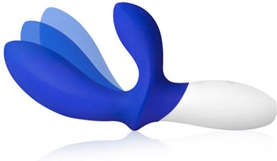 LELO LOKI Wave Premium Stimulator voor Mannen Federal Blue, Vibrerend Dubbel Genotspeeltje met Golfbeweging