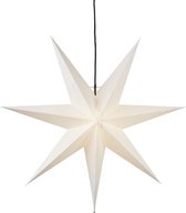 Star Trading Kerstster Frozen byStar Trading, 3D papieren ster Kerstmis in wit, decoratieve ster om op te hangen met kabel, E14 fitting, Ø: 70 cm