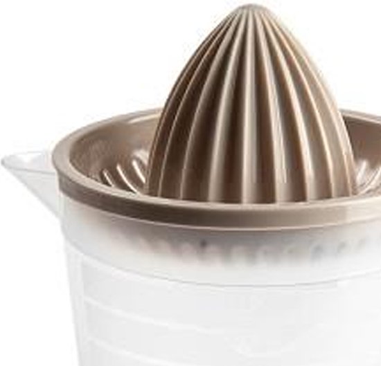 Plasticforte Sinaasappelpers/citruspers - Handmatig - kunststof - 16 x 15 cm - beige van Merkloos — afbeelding 3