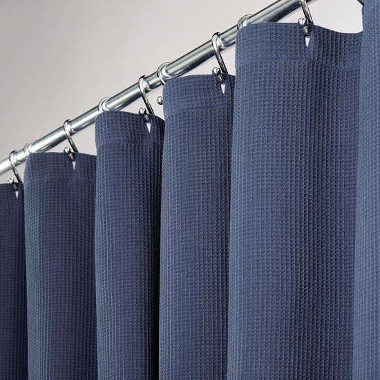 Douchegordijn van 100 katoen, mooi, gestructureerd douchegordijn,... bol