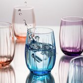 Pasabahce Linka – Kleine Waterglas/ Waterglazen – 240 ML – Set van 3 – turquoise