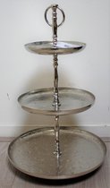 Etagere 3 laags - 3 lagen - zilver