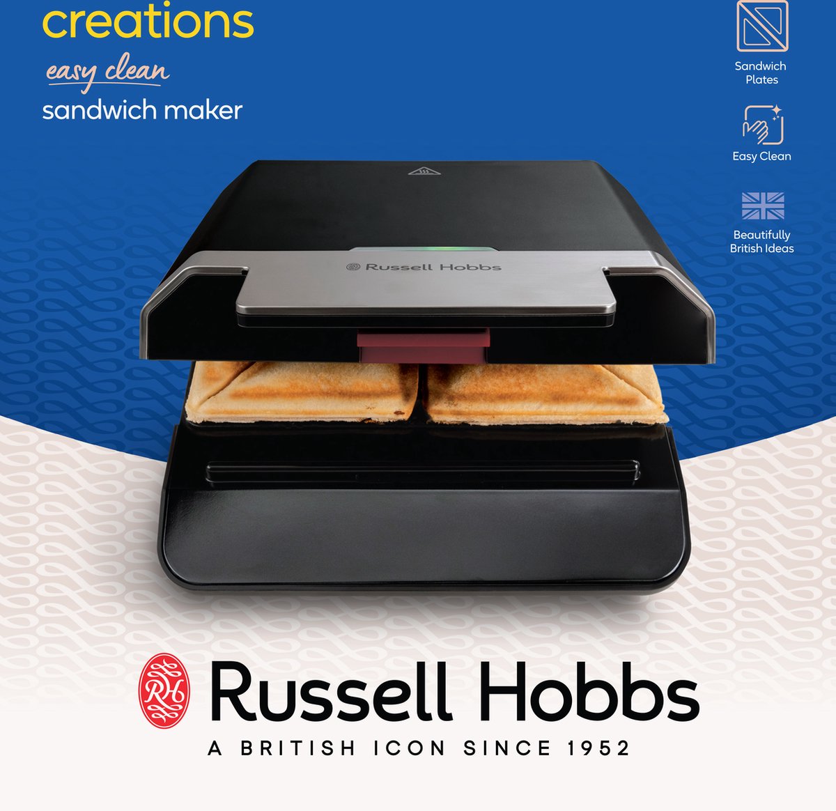 Russell Hobbs | Creations bol Sandwich Easy Tosti-apparaat Clean 26800-56 Maker - 