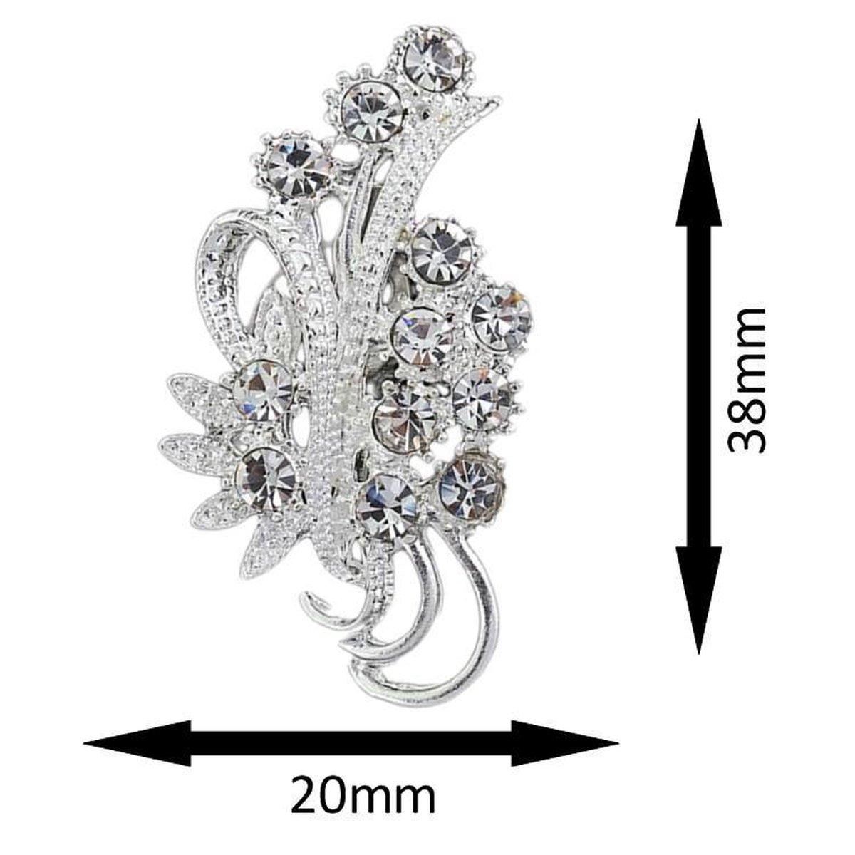 PATIKIL Elegante Bloem Broche Pin voor Vrouwen, Stof Bloem Bloemen