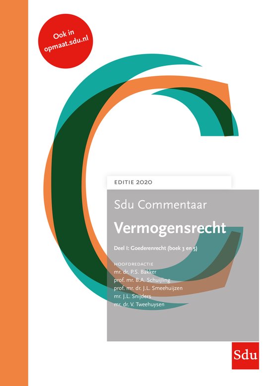 SDU Commentaar  -   Sdu Commentaar Vermogensrecht 2020 (set  ... - cover