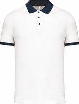 Proact Poloshirt Sport Pro premium quality - wit/navy - mesh polyester stof - voor heren M
