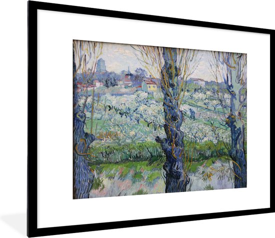Fotolijst incl. Poster - Zicht op Arles - Vincent van Gogh - 80x60 cm - Posterlijst