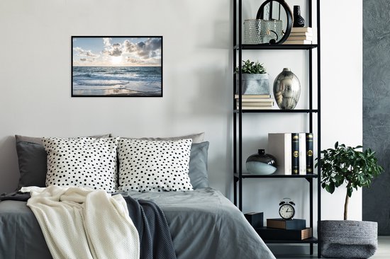 Cadre photo avec affiche - Mer - Nuages ​​- Allemagne - 60x40 cm - Cadre pour affiche