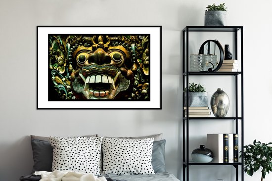 Photo encadrée - Un dragon chinois dans le cadre photo bronze 120x80 cm - Affiche encadrée (Décoration murale salon / chambre)