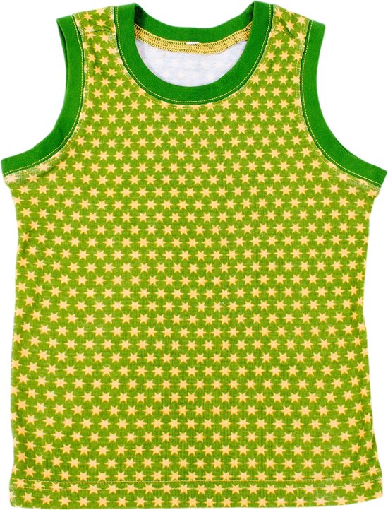 Ducksday – Pyamashirt - T-shirt – Top - Unisex – Stretch – Funky green – Groen – Geel - Promo – 10 jaar