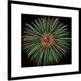 Photo encadrée - Cadre photo feu d'artifice noir avec passe partout blanc 40x40 40x40 cm - Affiche encadrée (Décoration murale salon / chambre)