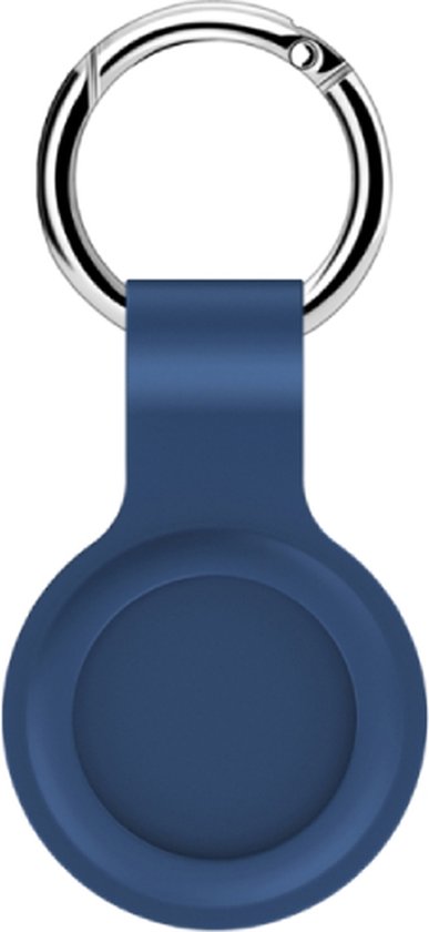 Sleutelhanger geschikt voor: de Airtag -Apple Airtag sleutelhanger - Airtag-sleutelhanger - Airtag hoesje blauw - Siliconen