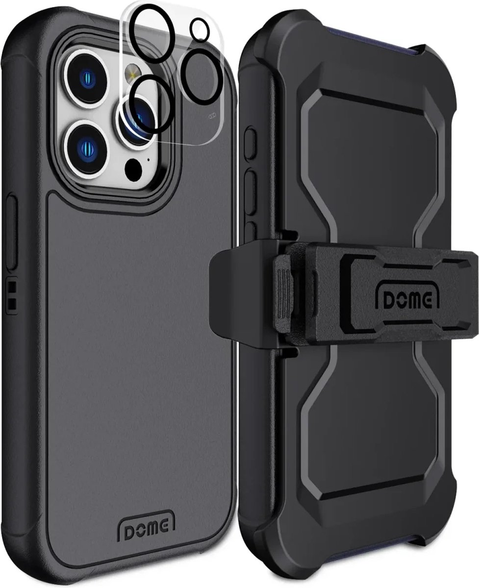 Geschikt voor Whitestone Apple iPhone 15 Pro Max Hoesje Full Protect Cover Zwart