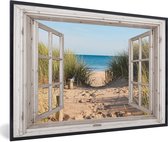 Affiche avec cadre Transparent - Plage - Mer - 90x60 cm