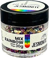 Jesmonite Glitter Chips 30g Regenboog Mix